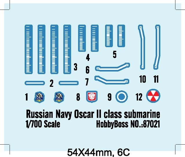 Hobby Boss 87021 Kursk SSGN Russian Navy Oscar II Class Submarine 1/700 – image 3