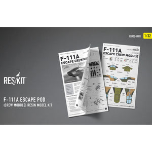 RESKIT RSK32-0001 F-111A Escape Pod (Crew Module) resin model kit 1/32