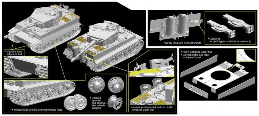 Cyber Hobby 6650 Sd.Kfz.181 Pz.Kpfw.VI Ausf.E Tiger I, Feb. 1944 Production 1/35 – image 2