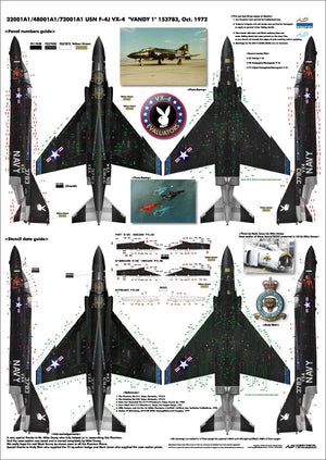 HobbyDecal AL48001V1 F-4J VX-4 Vandy1 Black Bunny October 1972 1/48 – image 2