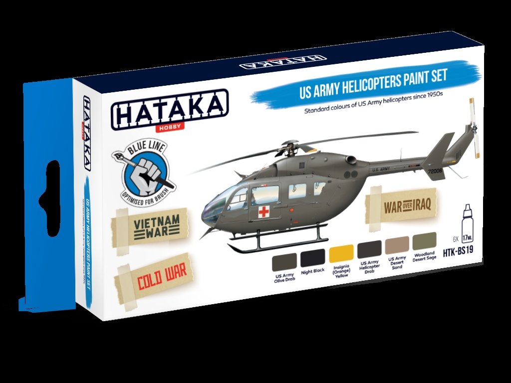 Hataka HTK-BS19 US Army Helicopters Paint Set (6x17ml) – image 3