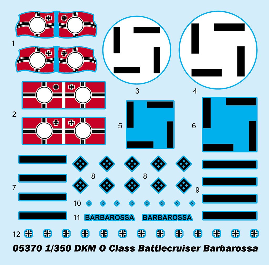 Trumpeter 05370 DKM O Class Battlecruiser Barbarossa 1/350 – image 4