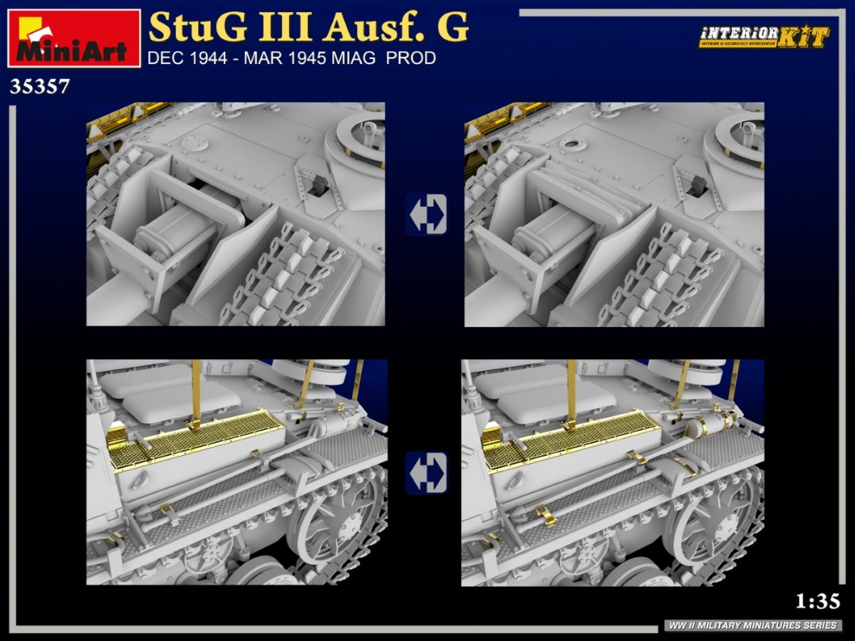 MiniArt 35357 StuG III Ausf. G DEC 1944 – MAR 1945 MIAG PROD. INTERIOR KIT 1/35 – zdjęcie 11