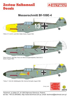 Techmod 24010 - Messerschmitt Bf 109E-4 1/24 – zdjęcie 2