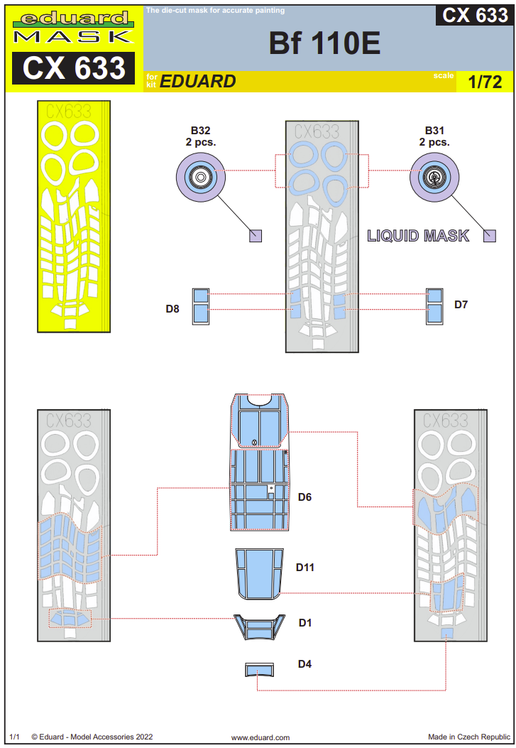 Eduard CX633 Bf 110E EDUARD 1/72 – zdjęcie 2