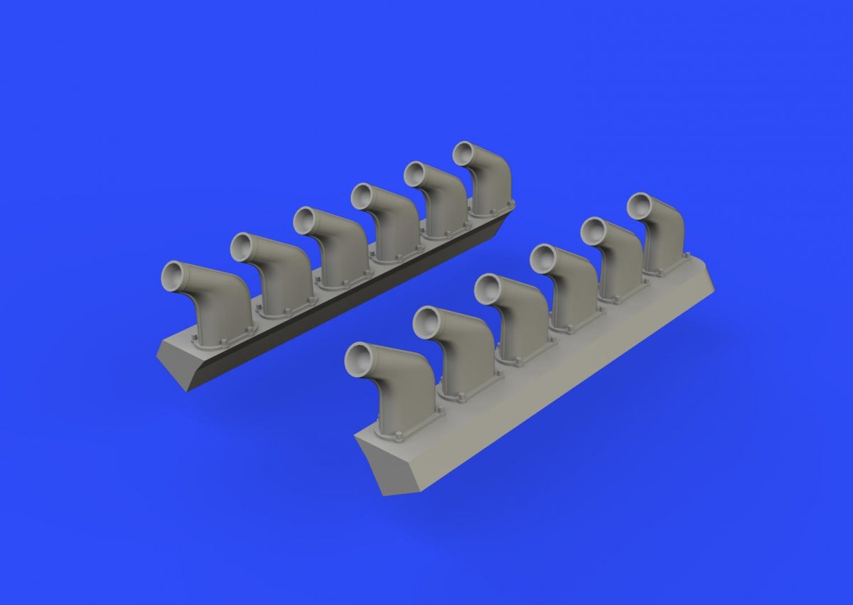 Eduard 648336 P-51D exhaust stacks AIRFIX 1/48 – zdjęcie 2