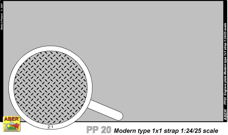Aber PP20 Engrave plate (140 x 77 mm) - modern type 1x1 strips 1/24/25 – image 2