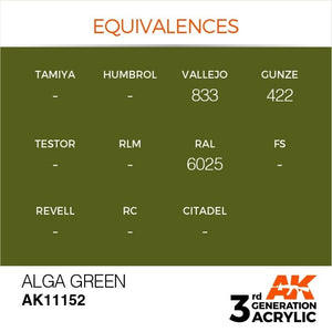 AK Interactive AK11152 ALGA GREEN – STANDARD 17ml – zdjęcie 3