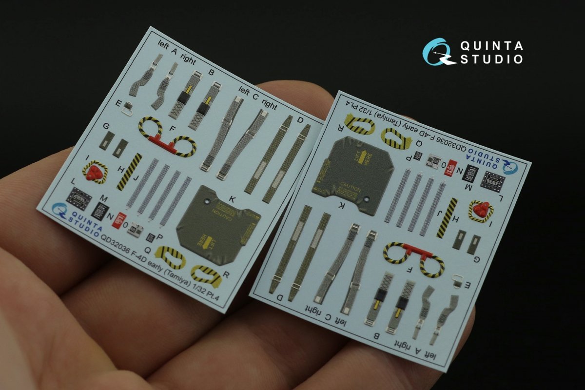 Quinta Studio QD32036 F-4D 3D-Printed &amp;amp; coloured Interior on decal paper (Tamiya) 1/32 – zdjęcie 8
