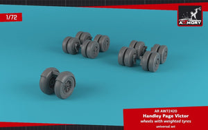 Armory Models AW72420 H.P. Victor wheels w/ weighted tires &amp;amp; front mudguard 1/72 – zdjęcie 2