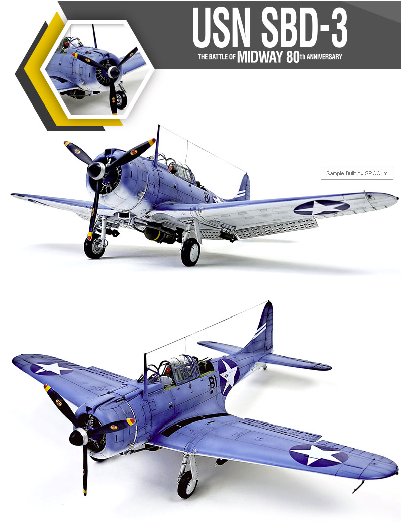 Academy 12345 USN SBD-3 &amp;quot;Battle of Midway&amp;quot; 1/48 – zdjęcie 3