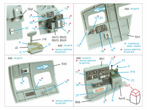 Quinta Studio QD32236 Boeing B-17E/F Navigator, bombardier, waist and tail gunners compartments. 3D-Printed coloured Interior (HK models) 1/32 – zdjęcie 11