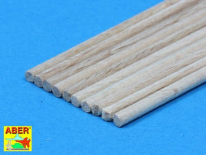 Aber WR2 Wood round rods 2.00 mm length 250 mm x 10 pcs. – image 4