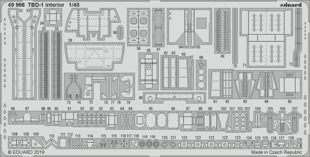 Eduard 49966 TBD-1 interior 1/48 GREAT WALL HOBBY – zdjęcie 2