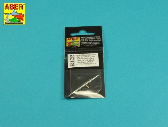 Aber 35L-292 Barrel Set: 25mm M242 Bushmaster Late Fluted and 7.62mm M240 for M2A3 Bradley or LAV 25 1/35 – image 6