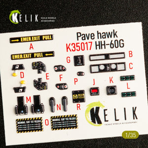 KELIK K35017 HH-60G PAVE HAWK INTERIOR 3D DECALS FOR KITTY HAWK KIT 1/35 – image 2