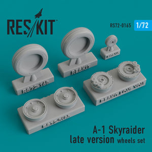 RESKIT RS72-0165 A-1 « SKYRAIDER » (VERSION TARDIVE) JEU DE ROUES 1/72
