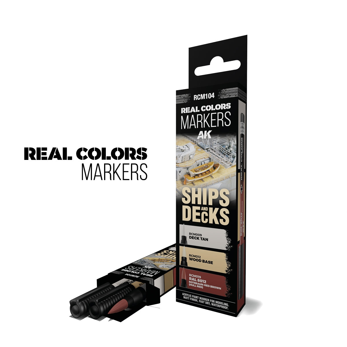 AK Interactive RCM104 SHIPS AND DECKS – RC MARKERS SET RCM009 RCM012 RCM019 – zdjęcie 2