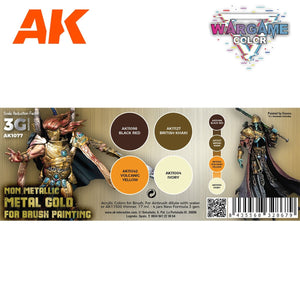 AK Interactive AK1077 WARGAME COLOR SET. NON METALLIC METAL GOLD 4x17 ml – image 2
