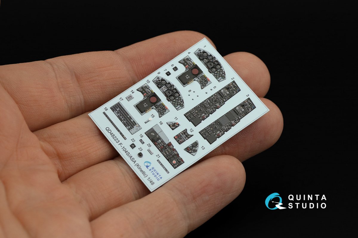 Quinta Studio QD48223 F-104S/ASA 3D-Printed &amp;amp; coloured Interior on decal paper (Kinetic) 1/48 – zdjęcie 5