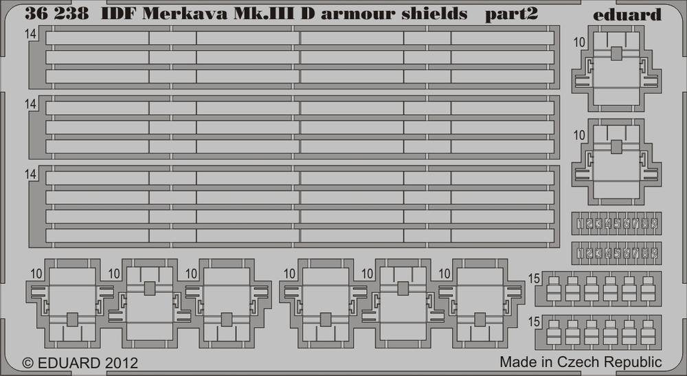Eduard 36238 IDF Merkava Mk. IIID armor shields 1/35 Hobby Boss