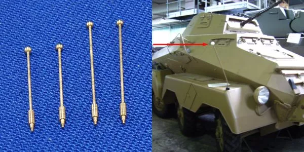 RB Model 35A01 Outline marker 2 x 13,8mm & 2 x 17,9mm For different military vehicle 1/35
