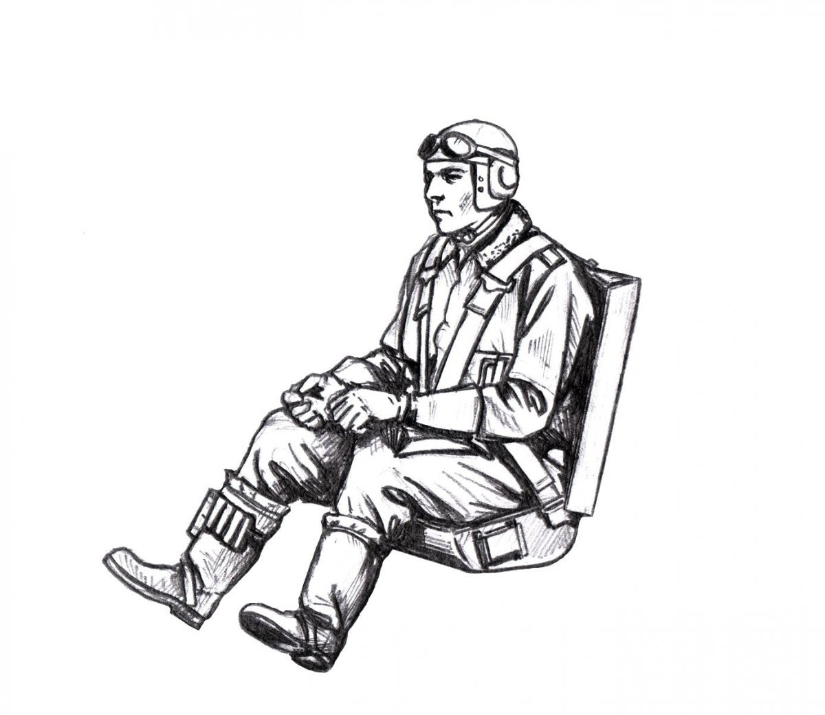 CMK F48368 Bf-109G German Pilot seated (EDUARD) 1/48 – image 2