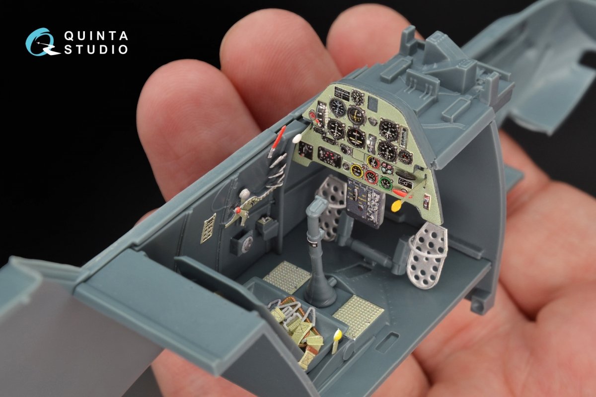 Quinta Studio QD32047 Bf 109E-1 3D-Printed &amp;amp; coloured Interior on decal paper (for Eduard kit) 1/32 – zdjęcie 3