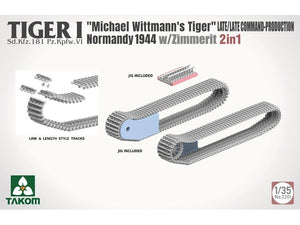 Takom 2201 Tiger I Late Production w/zimmerit Normandy 1944 Sd.Kfz. 181 Pz.Kpfw. VI Ausf. E &amp;quot;Michael Wittmann&amp;#39;s Tiger&amp;quot;(Late/Late Command) 1/35 – image 7