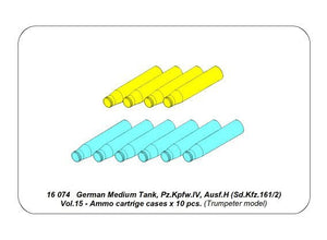 Aber 16074 German Medium Tank Pz.Kpfw. IV, Ausf.H (Sd.Kfz. 161/2) Vol.15 - Ammo cartridge cases x 10 pcs. (1/16) – image 4