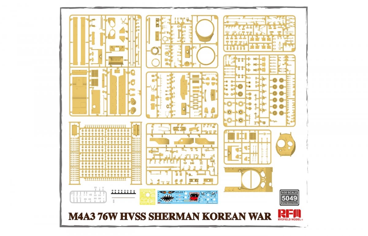 Rye Field Model 5049 M4A3 76W HVSS Sherman Korean War 1/35 – zdjęcie 4