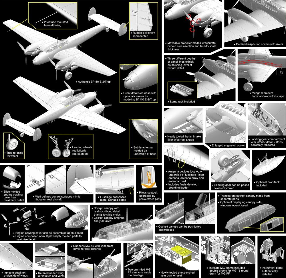 Cyber Hobby 3209 Bf 110 E-2 Trop 1/32 – image 3