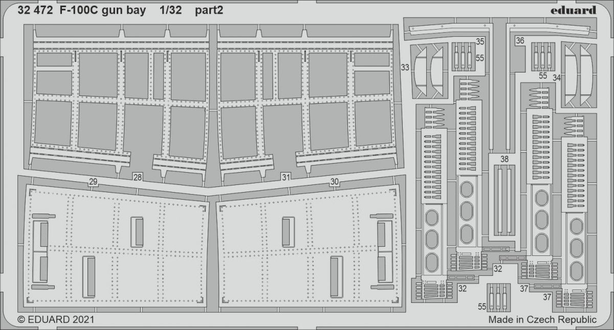 Eduard 32472 F-100C gun bay TRUMPETER 1/32 – zdjęcie 2
