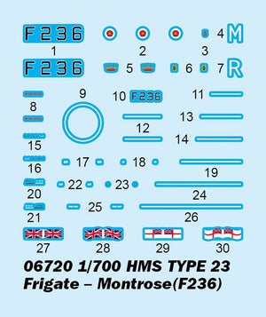 Trumpeter 06720 HMS TYPE 23 Frigate – Montrose (F236) 1/700 – image 4