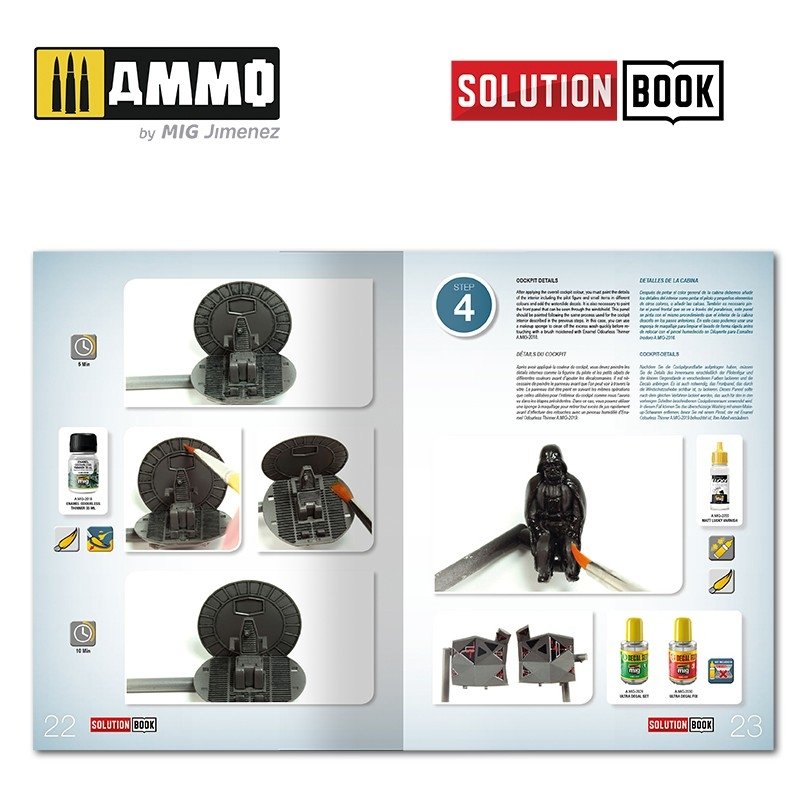AMMO of Mig Jimenez 6520 SOLUTION BOOK. HOW TO PAINT IMPERIAL GALACTIC FIGHTERS (Multilingual) – zdjęcie 3
