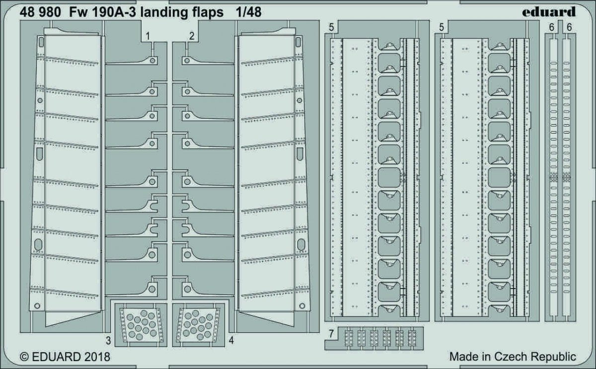 Eduard 48980 Fw 190A-3 landing flaps 1/48 EDUARD