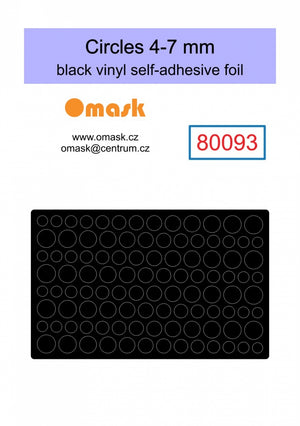 Omask X8001 Universal set 1 - black vinyl foil (80092, 80093, 80094, 80095, 80096) – image 3