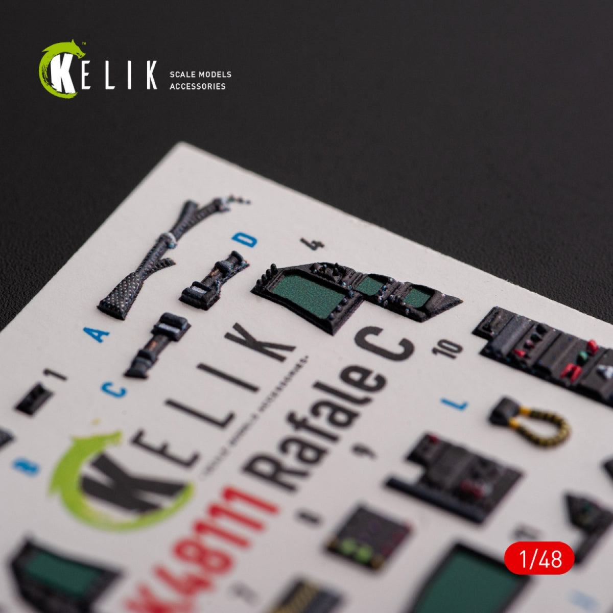 KELIK K48111 Rafale C - interior 3D decals for Academy/Revell kit 1/48 – zdjęcie 4