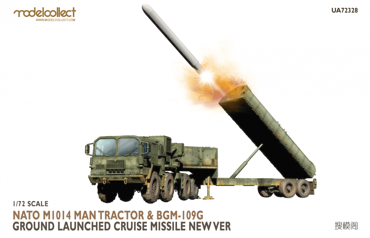 Modelcollect UA72328 Nato M1014 MAN Tractor &amp;amp; BGM-109G Ground Launched Cruise Missile new Ver 1/72