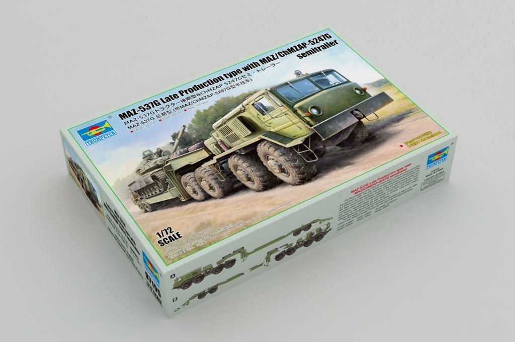 Trumpeter 07195 MAZ-537G Late production type with MAZ/ChMZAP-5247G semitrailer 1/72 – zdjęcie 2