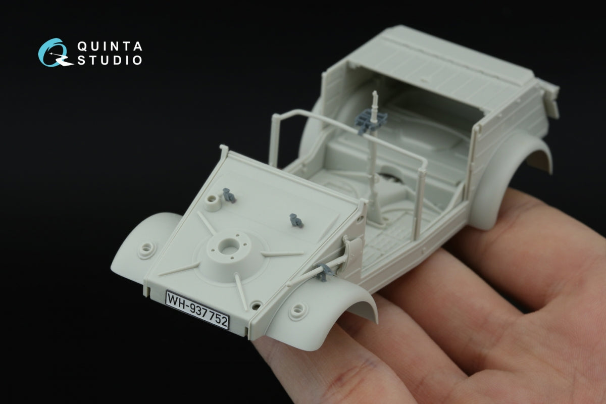 Quinta Studio QD+35142 Kubelwagen Type 82 3D-Printed &amp; coloured Interior on decal paper (Meng VS-015) (with 3D-printed resin parts) 1/35