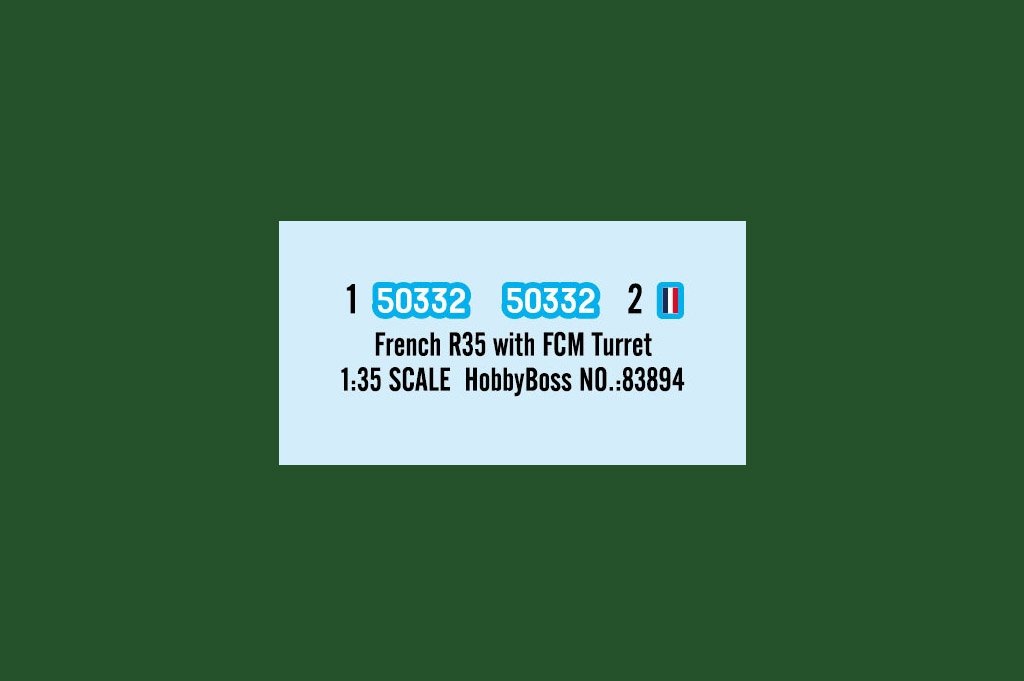 Hobby Boss 83894 French R35 with FCM turret tank 1/35 – zdjęcie 3