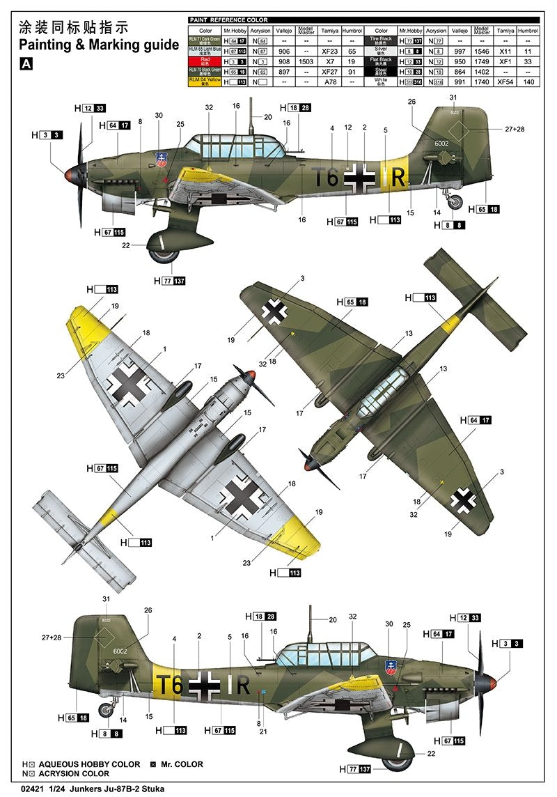 Trumpeter 02421 Junkers Ju-87B-2 Stuka 1/24 – zdjęcie 3
