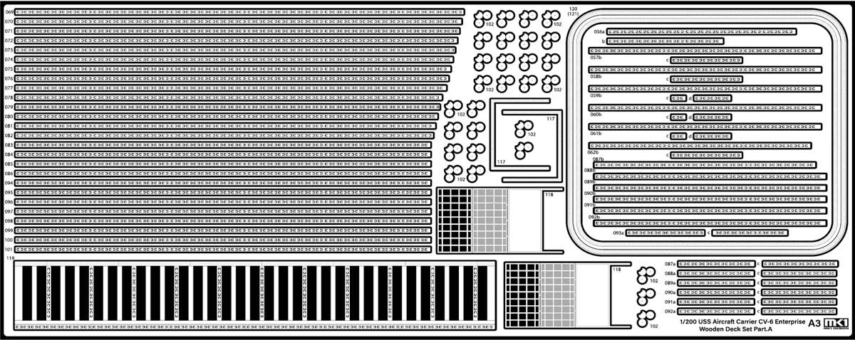 MK1 Design MD-20022 USS CV-6 Enterprise DX with Full Wooden Deck for Trumpeter 1/200 – zdjęcie 86