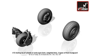 Armory Models AW72032b Sukhoj Su-27 Flanker wheels 1/72 – zdjęcie 2