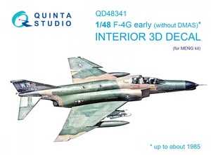 Quinta Studio QD48341 F-4G early 3D-Printed &amp;amp; coloured Interior on decal paper (Meng) 1/48