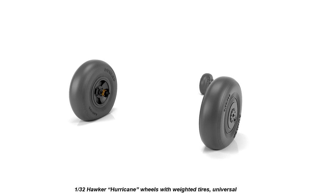Armory Models AW32403 Hawker Hurricane wheels w/ weighted tires 1/32 – image 2