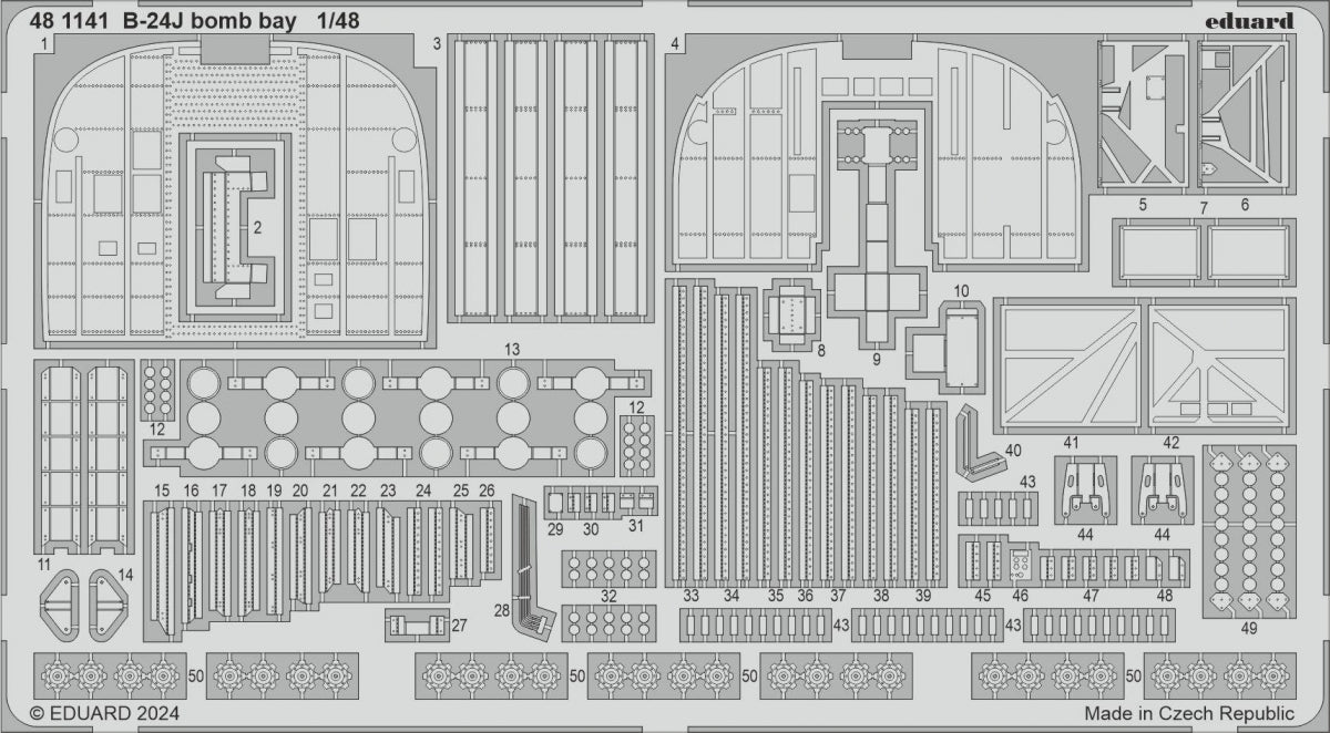 Eduard 481141 B-24J bomb bay HOBBY BOSS 1/48