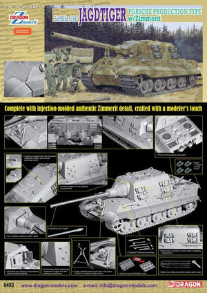 Dragon 6493 Sd.Kfz. 186 Jagdtiger Porsche Production Type with zimmerit 1/35 – image 2