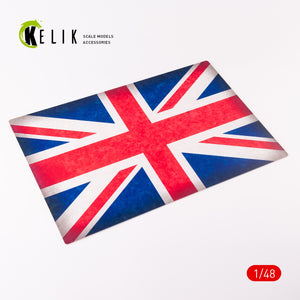 KELIK KS48030 United Kingdom Flag - Acrylic 3 mm (410 x 270 mm) (410 g) 1/48